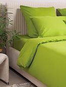 Салатовый постельное бельё из сатина Моноспейс Ecotex евро