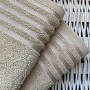 Полотенце махровое Гармония Он и Она 30*30 кремовый