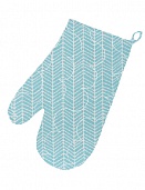Рукавичка стеганая 30х17, рогожка (Ёлочка голубая)