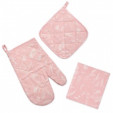 Соцветие набор для кухни 3 предмета (рукавичка-прихватка, прихватка, декор.полотенце)