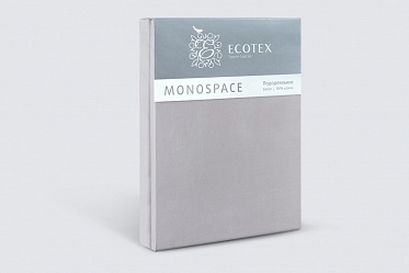 Пододеяльник из сатина Моноспейс Ecotex Евро темно-серый