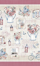 История Открыток вид 1 полотенце кухонное вафельное Солнечный Дом 40*70