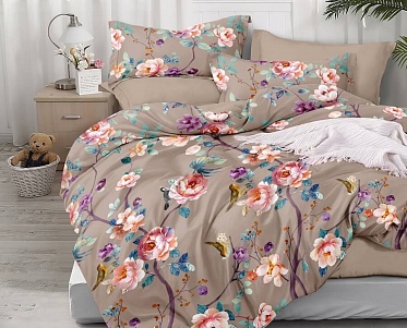 BR-5 постельное белье из сатина СайлиД 1,5 спальное