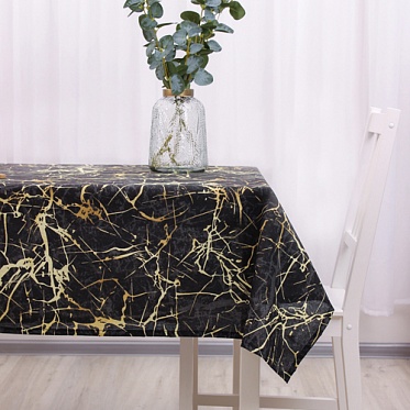 "Скатерть рогожка 145х145 ""Радушная хозяйка"" Мрамор"