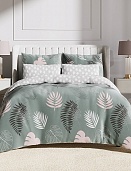 Коломбина постельное бельё из сатина Harmonica Ecotex 2 спальное с европростынёй