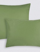 Наволочки из сатина Моноспейс Ecotex 2шт. 70*70 зеленый