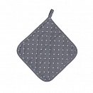 "Прихватка рогожка 20х20 ""Радушная хозяйка""Горошек серый"