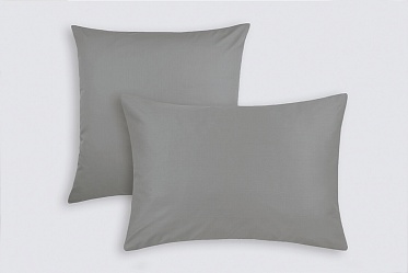 Наволочки из сатина Моноспейс Ecotex 2шт. 50*70 антрацит