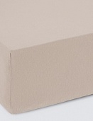 Простыня на резинке трикотажная 160х200х20 светло-коричневая