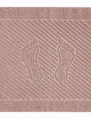 Коврик для ванной махровый Гефест Он и Она 50*70 пудровый